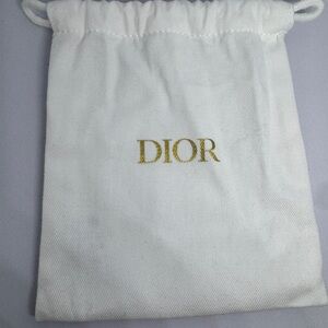 Dior Elegant White Pouch with Gold Logo